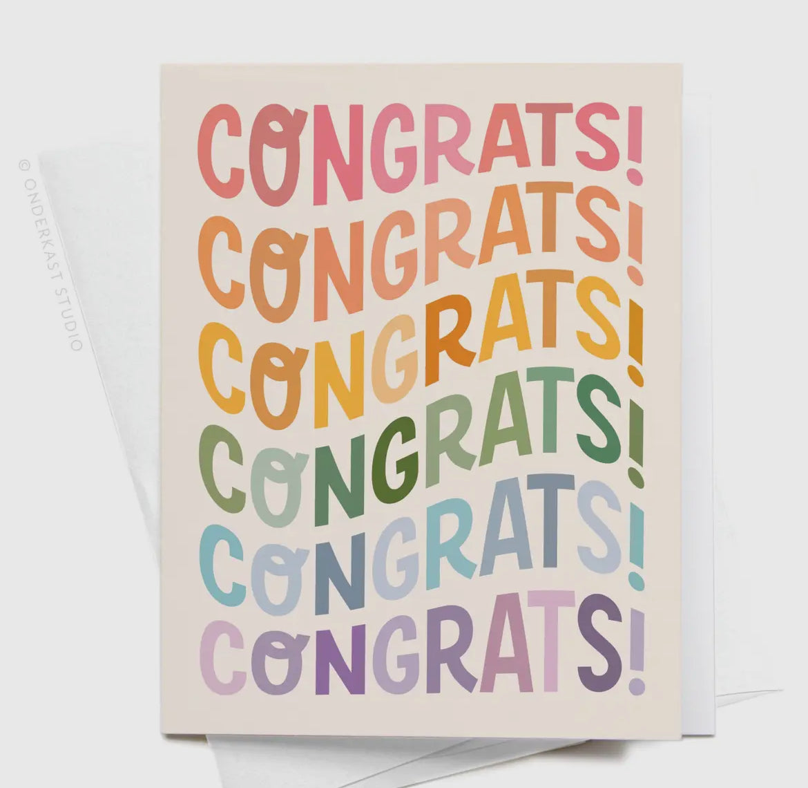 Congrats Waxy Type Greeting Card