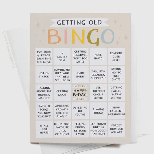 Getting Old BINGO Greeting Card