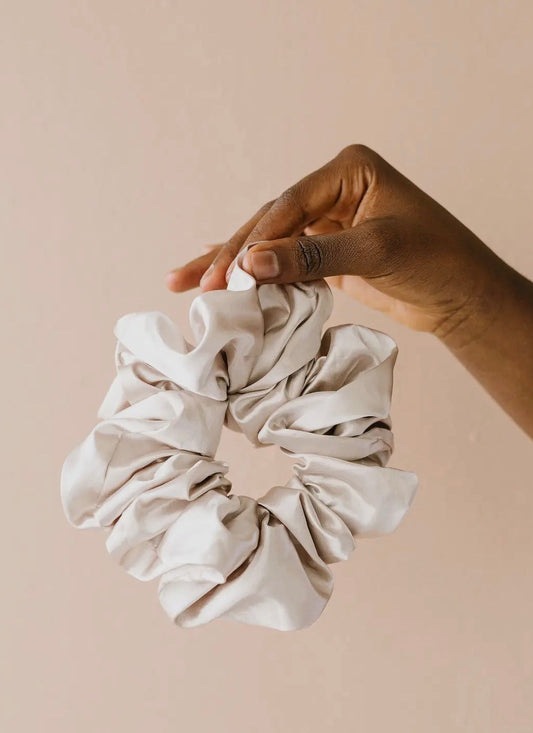 Latte XL Satin Scrunchie