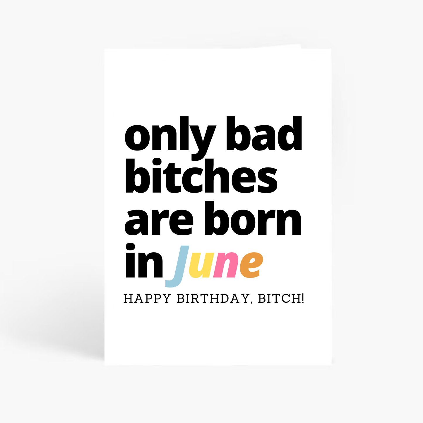 I Body Love Gift Card June Birthday Card