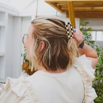 Checkered Hair Claw