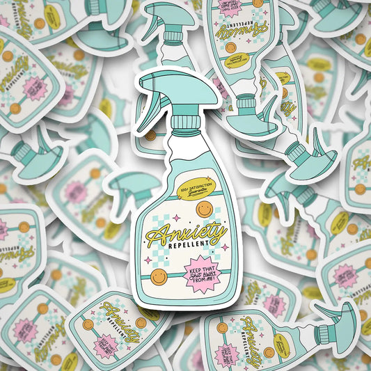 Vinyl Decal Anxiety Repellent Spray Sticker