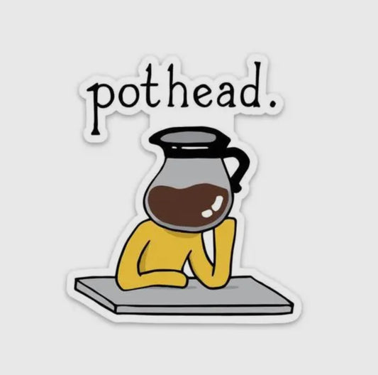 Pothead Coffee Pot Sticker