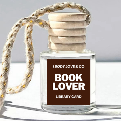 Car Freshener, Car Diffuser, Book Lover Scented Car Freshener, Eco Friendly Refillable car diffuser, Sustainable car air freshener, Leather Scent