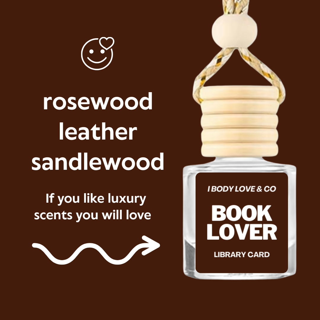 Car Freshener, Car Diffuser, Book Lover Scented Car Freshener, Eco Friendly Refillable car diffuser, Sustainable car air freshener, Luxury Scent
