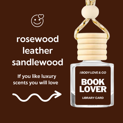 Car Freshener, Car Diffuser, Book Lover Scented Car Freshener, Eco Friendly Refillable car diffuser, Sustainable car air freshener, Luxury Scent