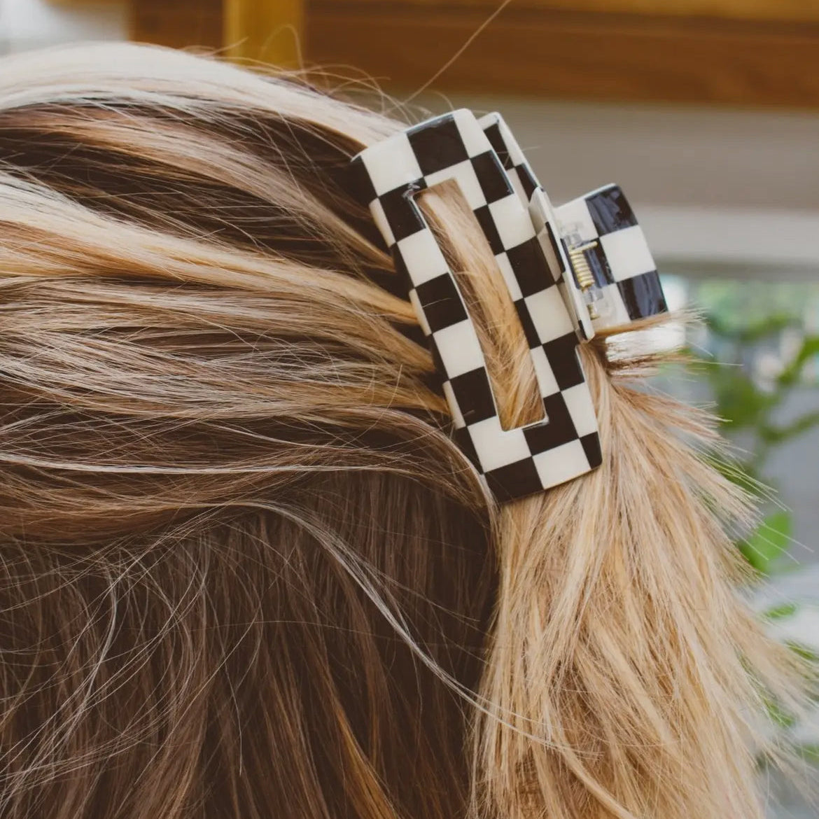 Checkered Hair Claw