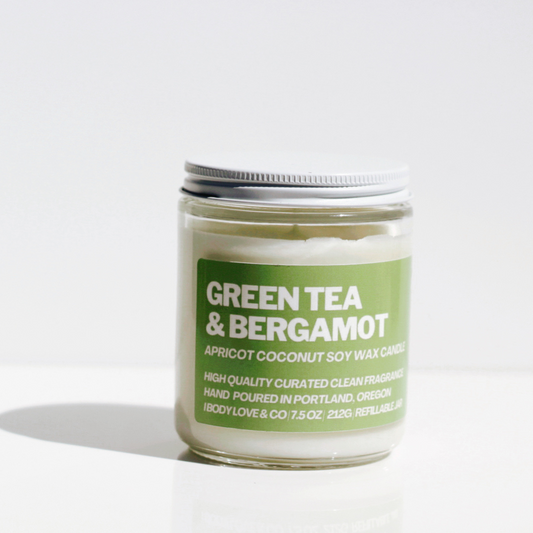 Green tea & Bergamot Coconut Candle