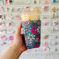 Iced Coffee Sleeve- Floral Pattern
