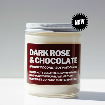 Dark Rose & Chocolate Candle