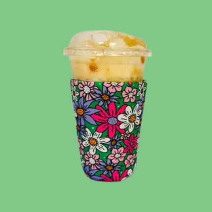 Iced Coffee Sleeve- Floral Pattern