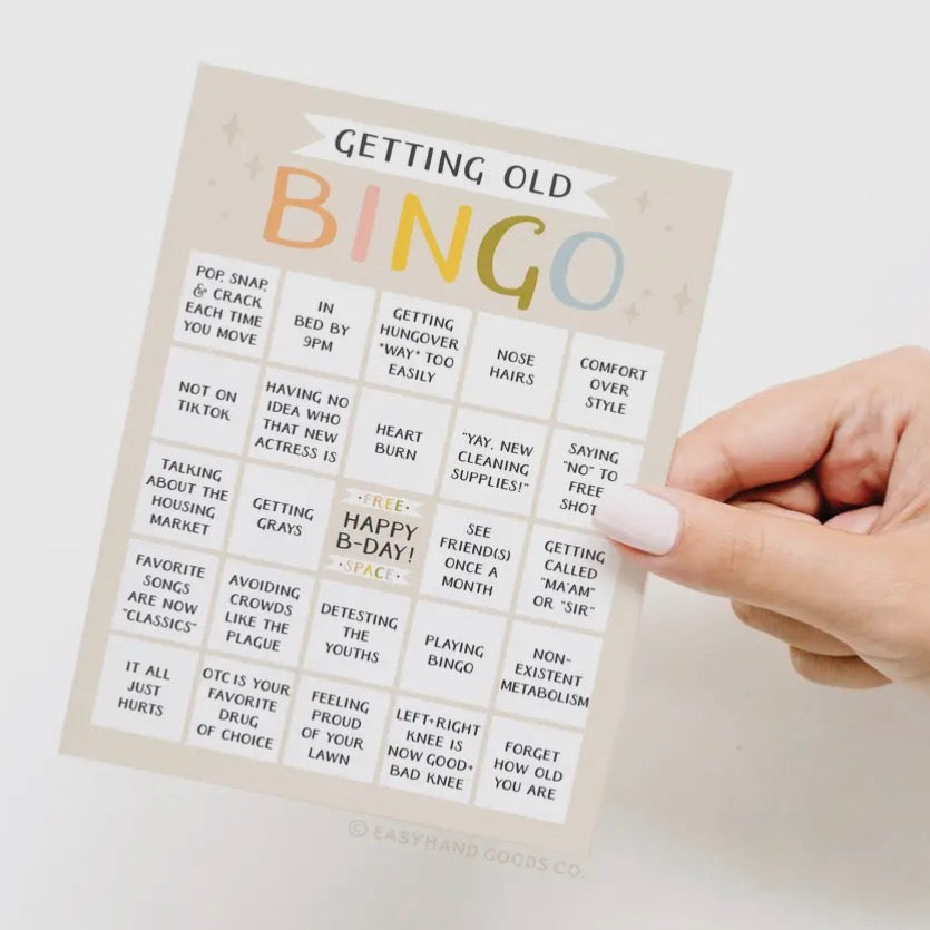 Getting Old BINGO Greeting Card
