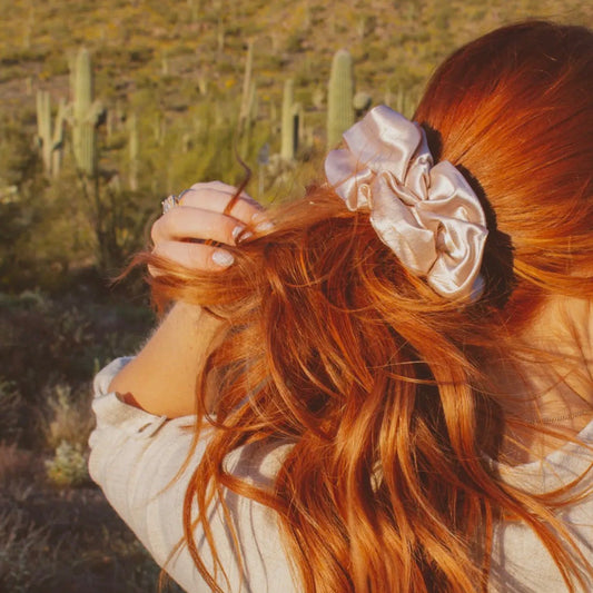 Latte XL Satin Scrunchie