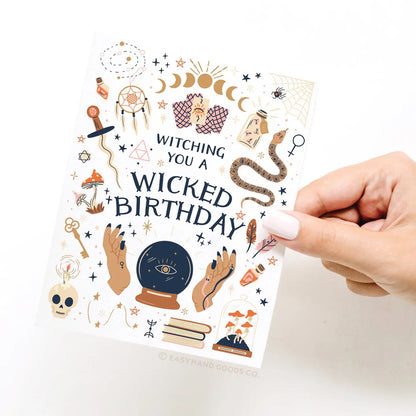 Witching You A Wicked Birthday Greeting Card