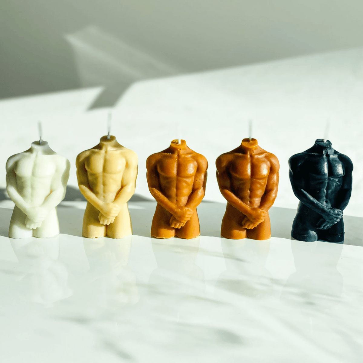 I Body Love Candles Ivory / Male Male Body Candle