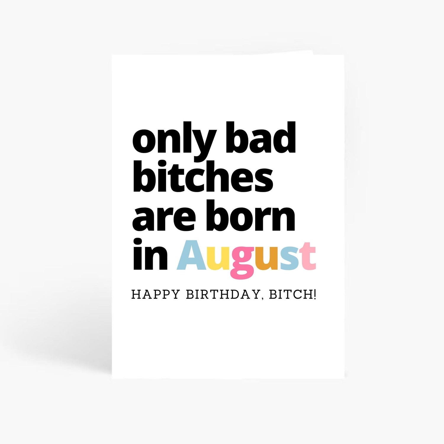 I Body Love Gift Card August Birthday Card