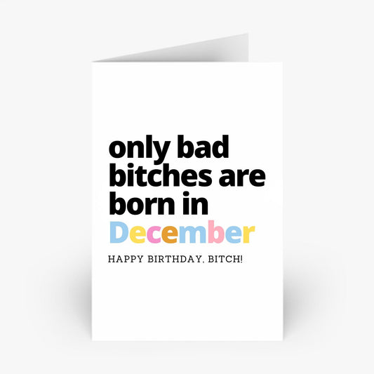 I Body Love Gift Card December Birthday Card