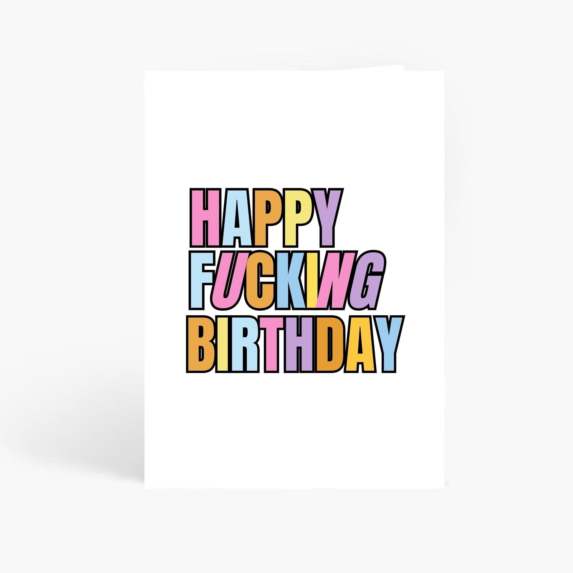 I Body Love Gift Card Happy Fucking Birthday Card