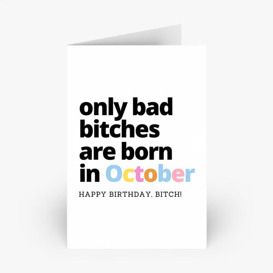 I Body Love Gift Card October Birthday Card