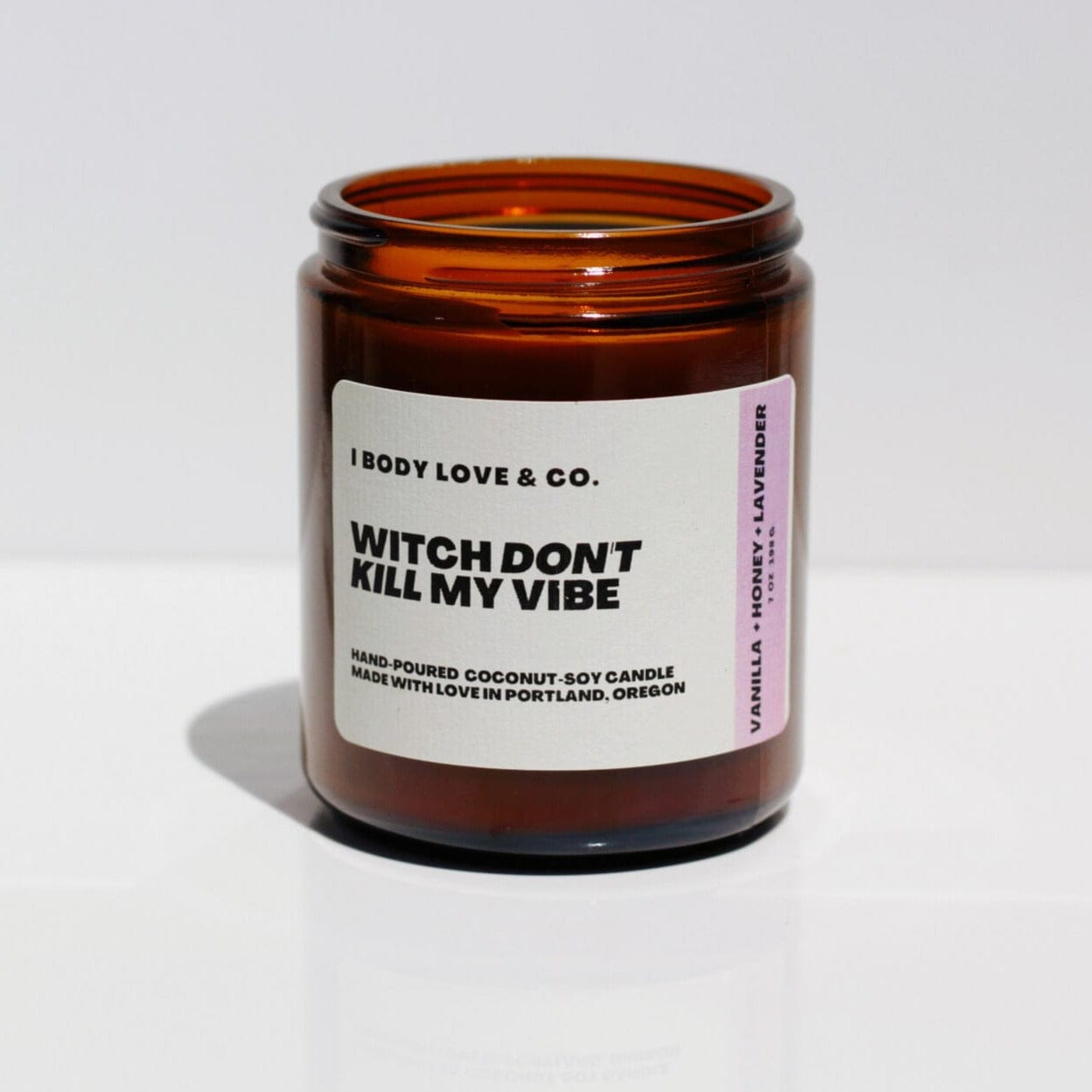 I Body Love Soy Candle White Sage & Lavender Witch Don't Kill My Vibe Candle